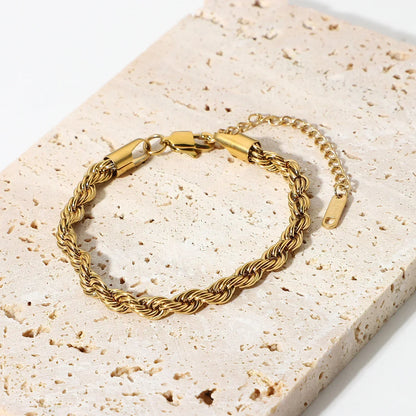 [Gaonasi]Clara Rope Chain Gold Bracelet