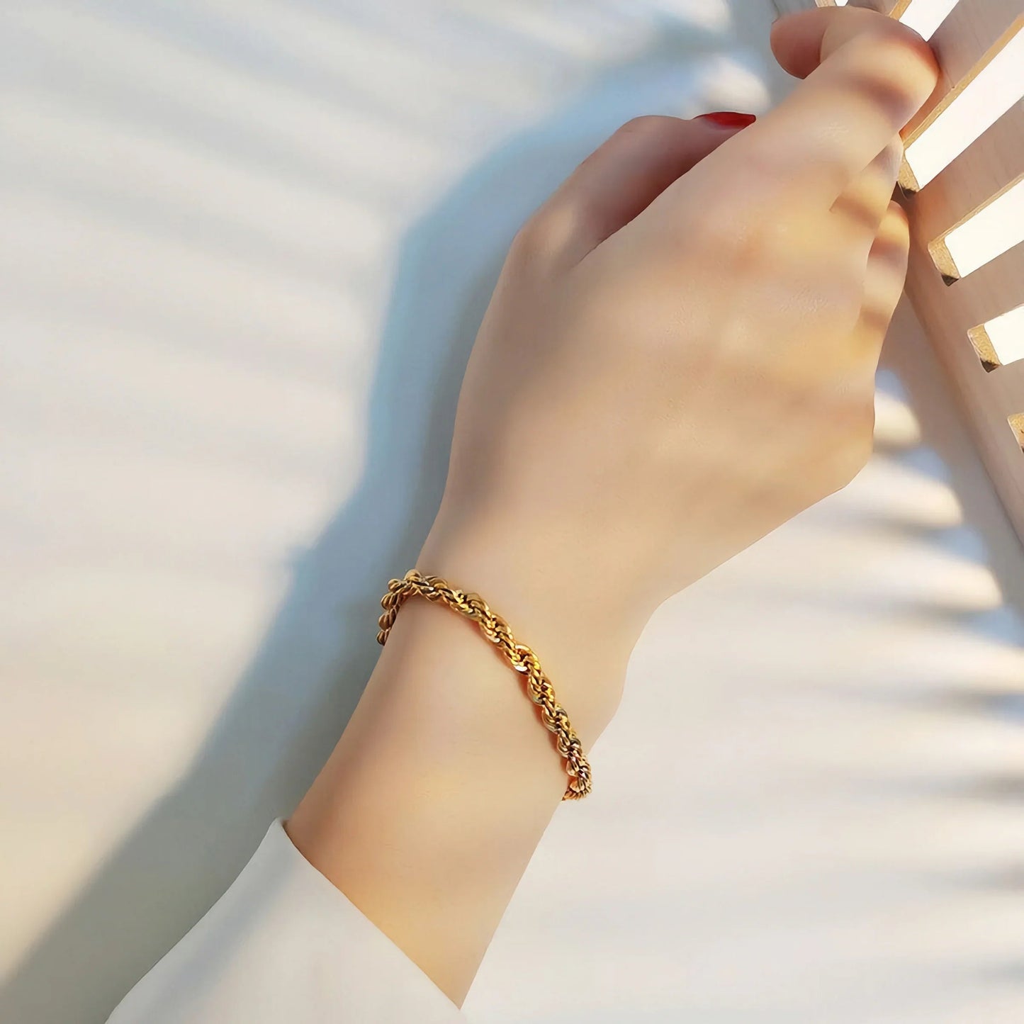 [Gaonasi]Clara Rope Chain Gold Bracelet