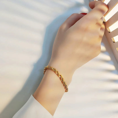 [Gaonasi]Clara Rope Chain Gold Bracelet