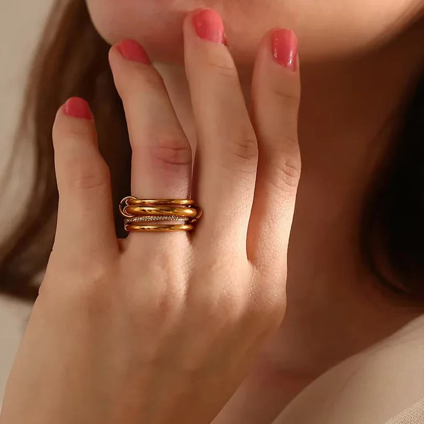 [Gaonasi]Christabel Diamond Ring Stack