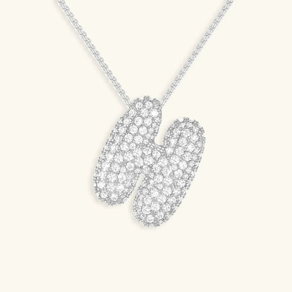 [Gaonasi]Bubble Initial Diamond Necklace