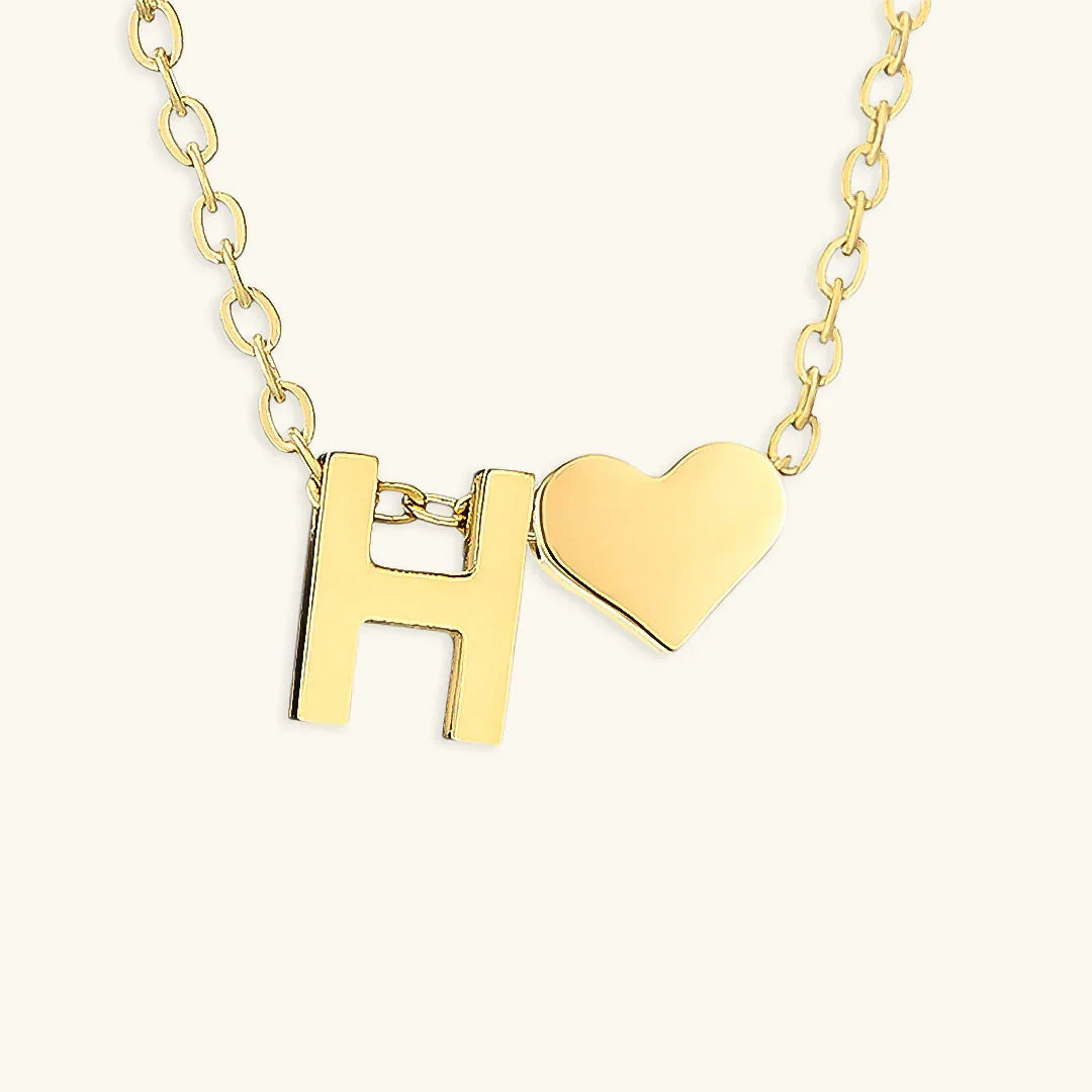 [Gaonasi]Ria Initial Letter Gold Necklace