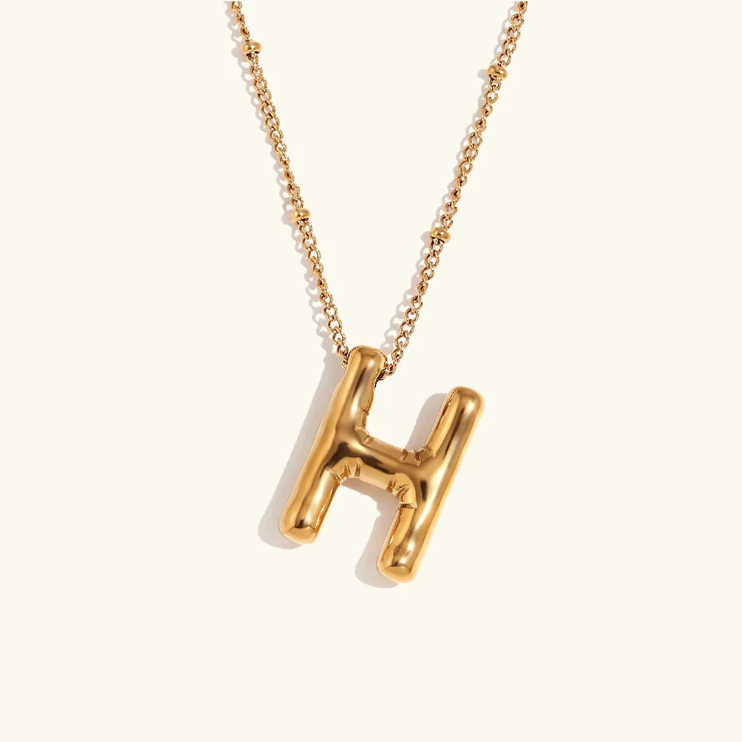 [Gaonasi]Balloon Gold Initial Necklace