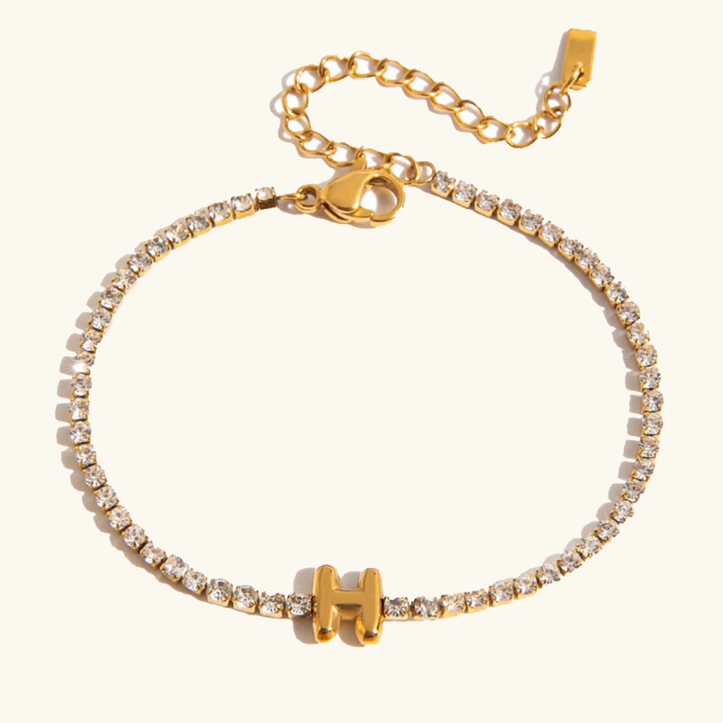 [Gaonasi]Avaria Bubble Letter Tennis Bracelet