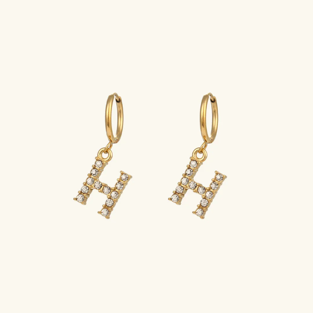 [Gaonasi]Wilhemina Initial Letter Earrings