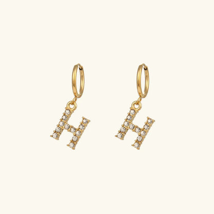 [Gaonasi]Wilhemina Initial Letter Earrings