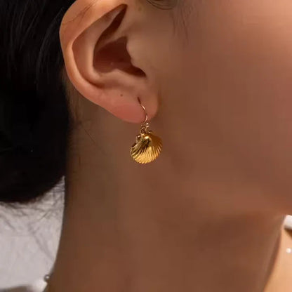 [Gaonasi]Breeze Gold Seashell Earrings