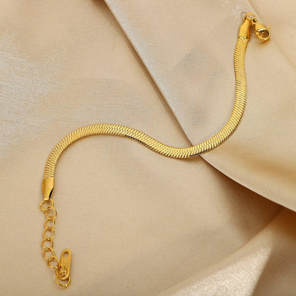 [Gaonasi]Ellaine Gold Herringbone Bracelet