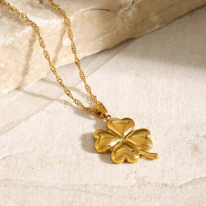 [Gaonasi]Ella Clover Gold Necklace