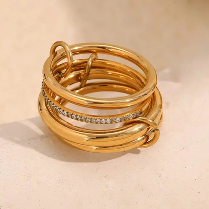 [Gaonasi]Christabel Diamond Ring Stack