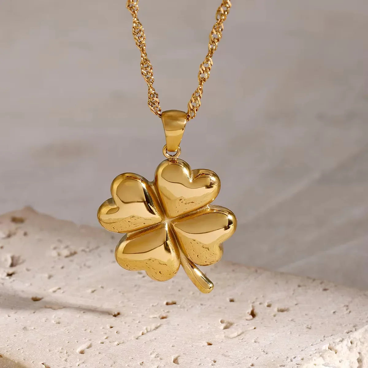 [Gaonasi]Ella Clover Gold Necklace