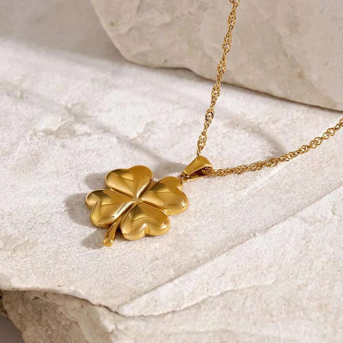 [Gaonasi]Ella Clover Gold Necklace