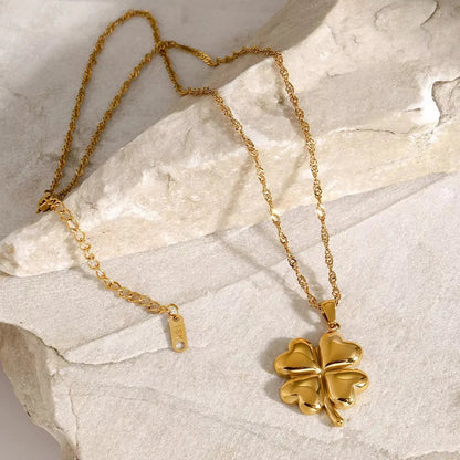 [Gaonasi]Ella Clover Gold Necklace