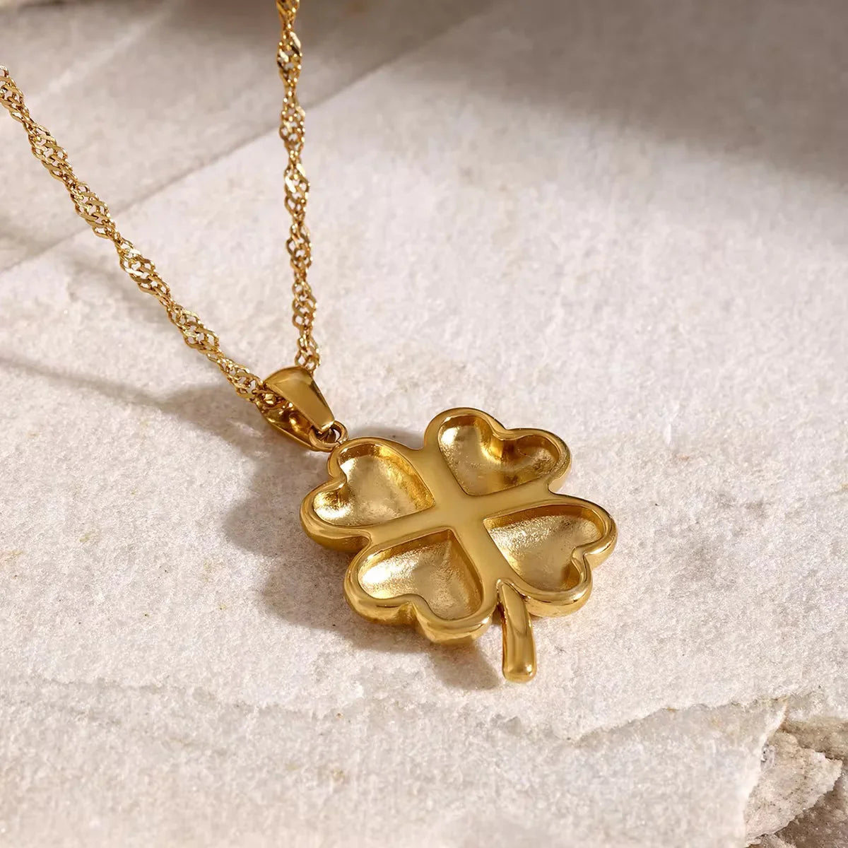 [Gaonasi]Ella Clover Gold Necklace