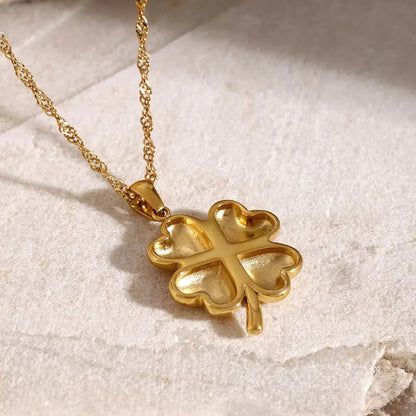 [Gaonasi]Ella Clover Gold Necklace