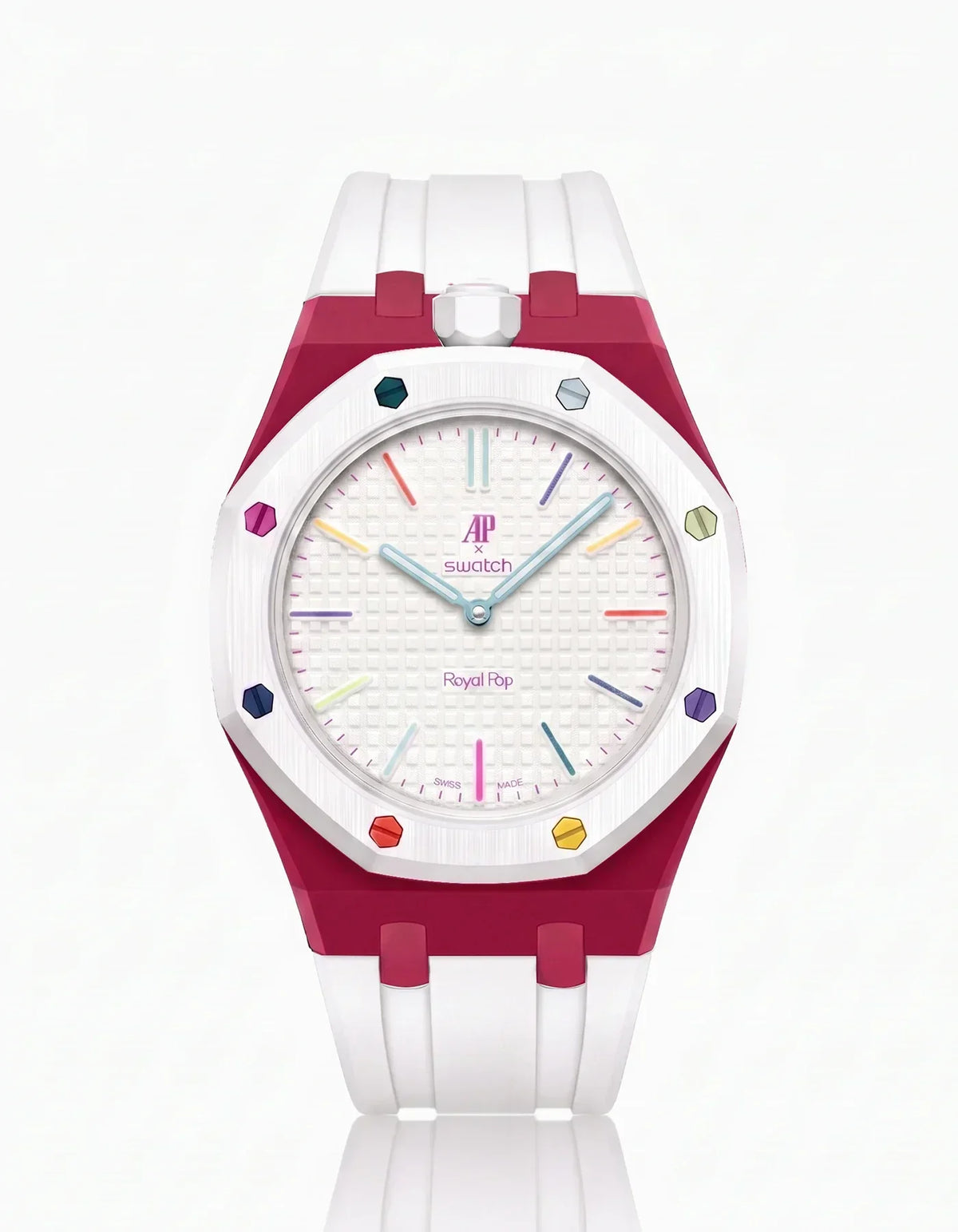 Silicone Strap & Case  Royal Pop Huit Blanc(Customize  Colors)