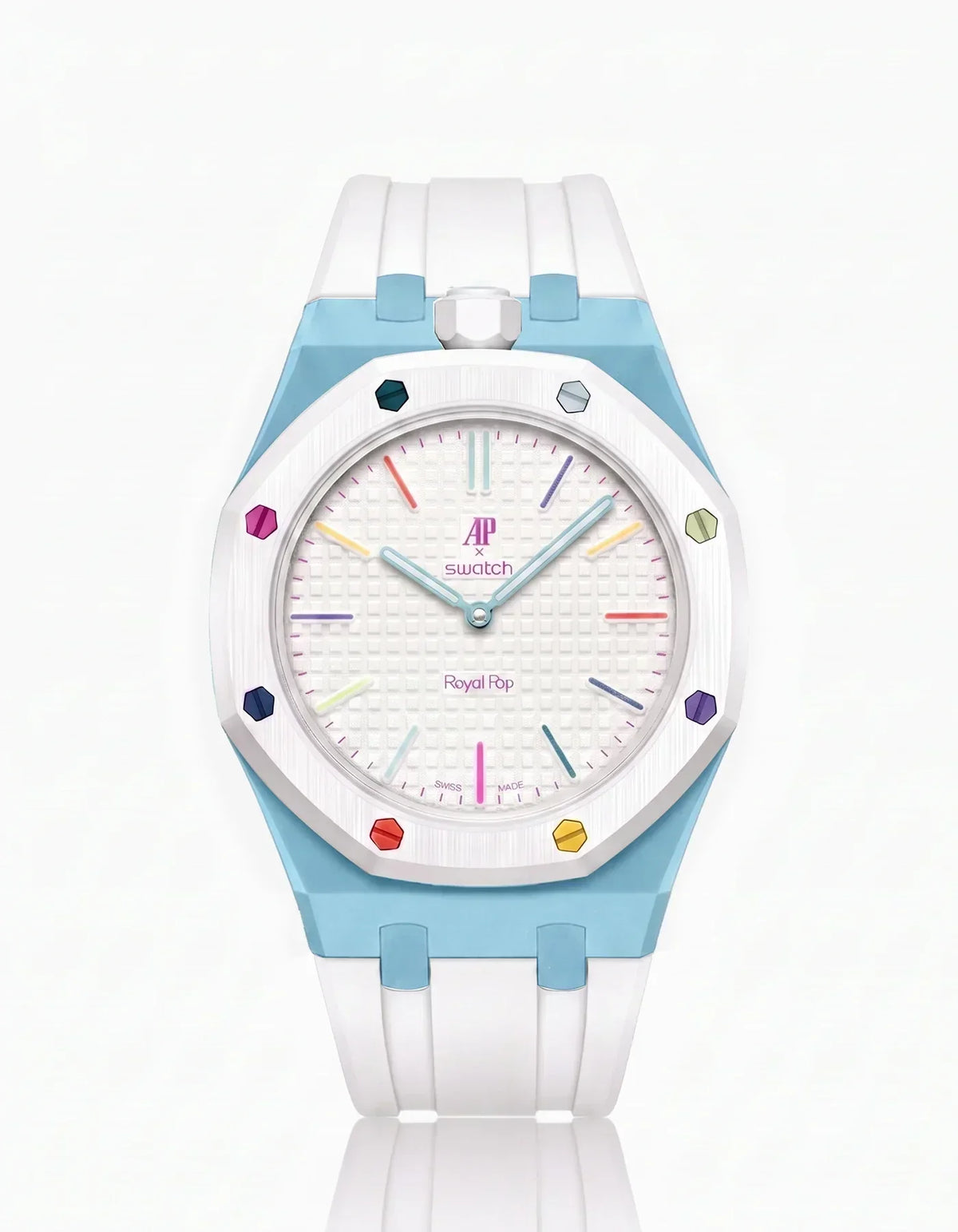Silicone Strap & Case  Royal Pop Huit Blanc(Customize  Colors)