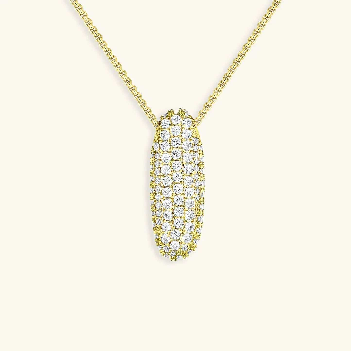 [Gaonasi]Bubble Initial Diamond Necklace