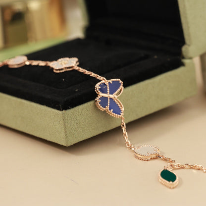 [GAONASI]LUCKY SPRING BUTTERFLY 5 MOTIF BRACELET