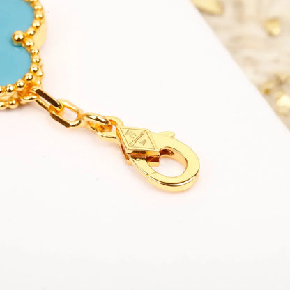 [Gaonasi] CLOVER 5 MOTIF TURQUOISE BRACELET COLLECTION