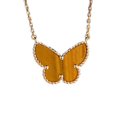 [Gaonasi] TIGER__ EYE BUTTERFLY NECKLACE
