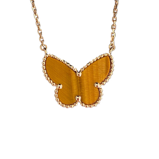 [Gaonasi] TIGER__ EYE BUTTERFLY NECKLACE