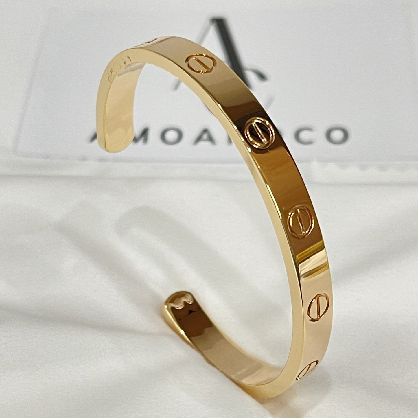 [Gaonasi Jewelry]LOVE BRACELET 6.1MM OPEN CUFF