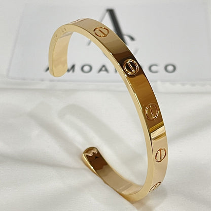 [Gaonasi Jewelry]LOVE BRACELET 6.1MM OPEN CUFF