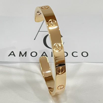 [Gaonasi Jewelry]LOVE BRACELET 6.1MM OPEN CUFF