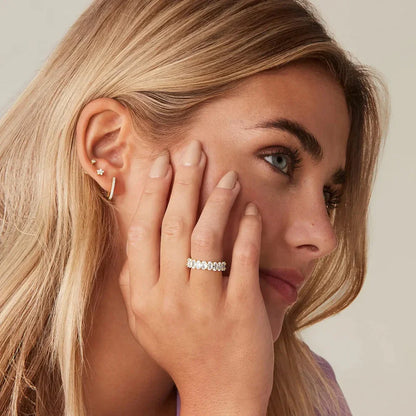 [Gaonasi]Antoinette Diamond Simulant Gold Ring