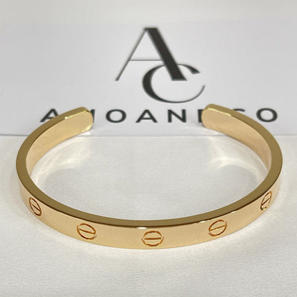 [Gaonasi Jewelry]LOVE BRACELET 6.1MM OPEN CUFF