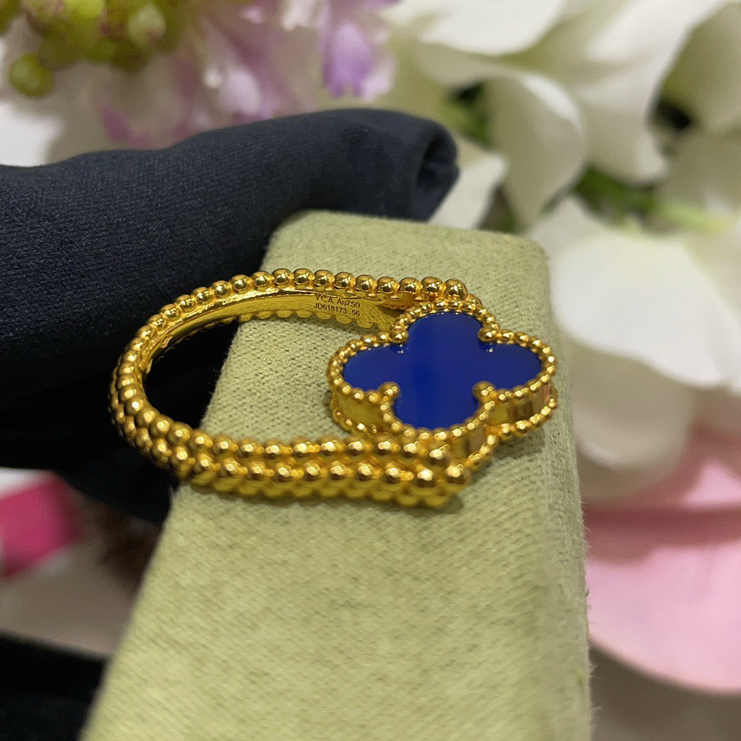 [Gaonasi]CLOVER RIVERSIBLE RING GOLD COLLECTION
