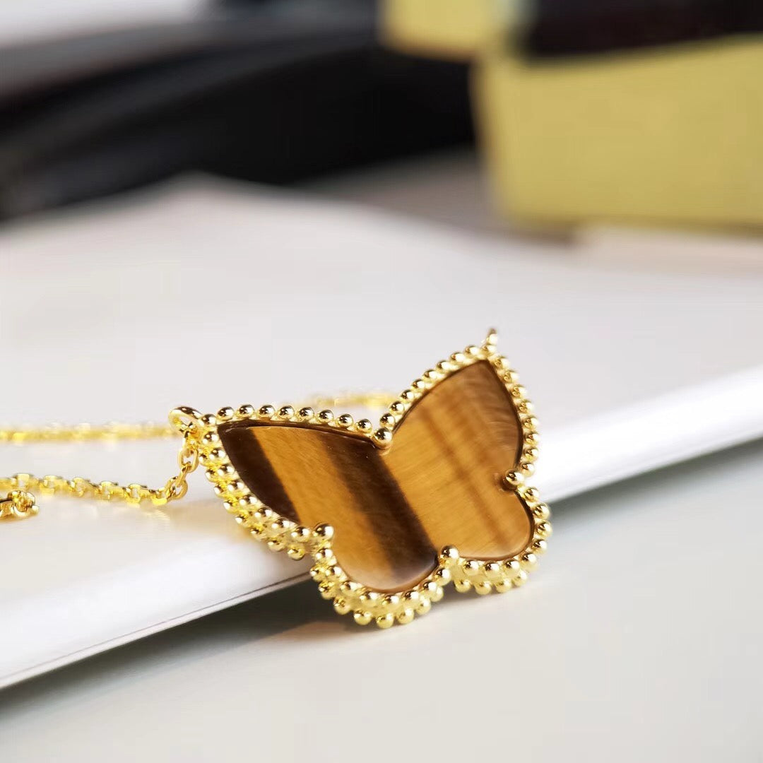 [Gaonasi] TIGER__ EYE BUTTERFLY NECKLACE