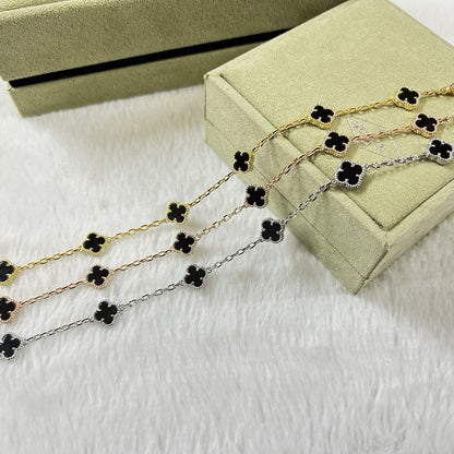 [Gaonasi]CLOVER 6 MOTIF  ONYXS BRACELET