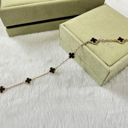 [Gaonasi]CLOVER 6 MOTIF  ONYXS BRACELET
