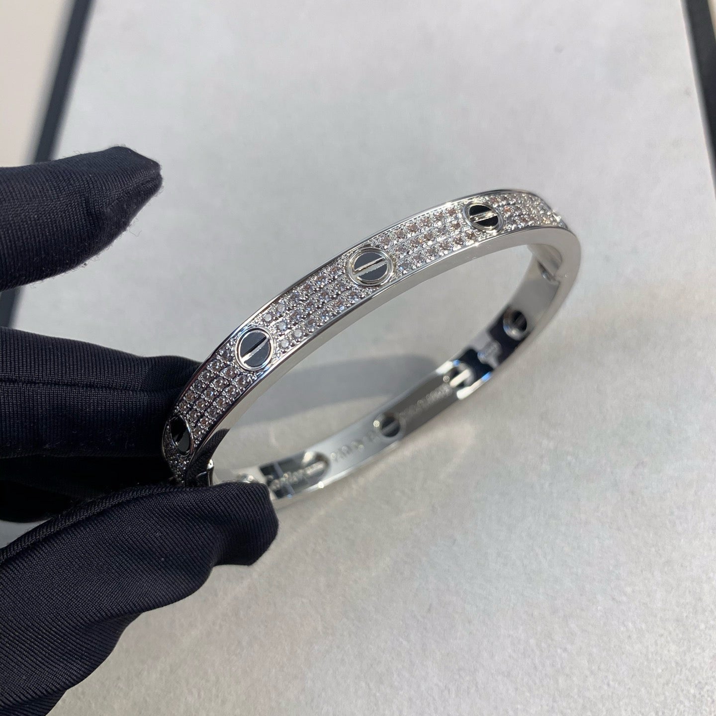 [Gaonasi Jewelry]LOVE BRACELET 6.1MM DIAMOND-PAVED CERAMIC