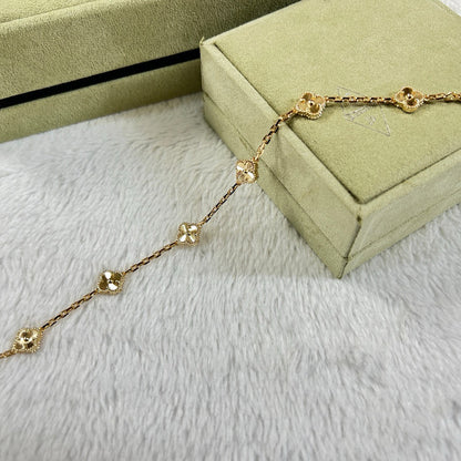 [Gaonasi]CLOVER 6 MOTIF DIAMOND BRACELET