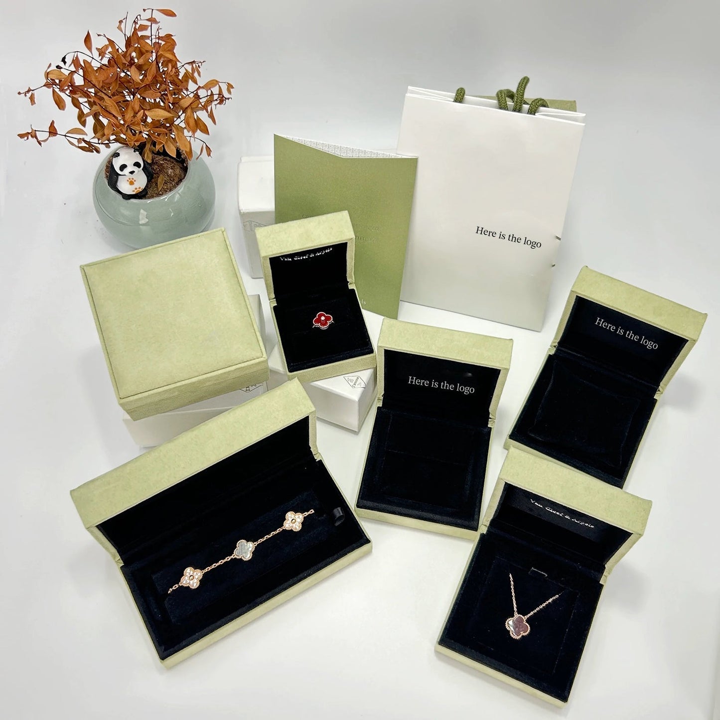 [Gaonasi]CLOVER 15MM DIAMOND SINGLE FLOWER NECKLACE COLLECTION