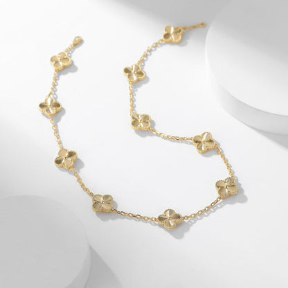 [Gaonasi]CLOVER 10 MOTIFS LASER NECKLACE
