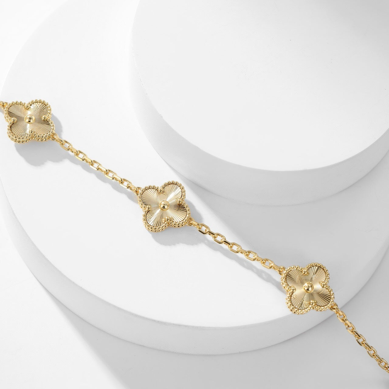 [Gaonasi]CLOVER 10 MOTIFS LASER NECKLACE