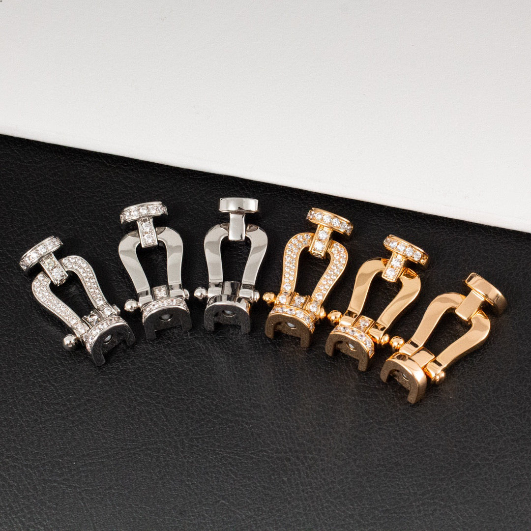 [Gaonasi]FORCE LARGE HORSESHOE FULL DIAMOND BRACELET GOLD