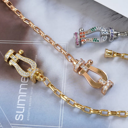 [Gaonasi]FORCE LARGE HORSESHOE CLASP  METAL BRACELET