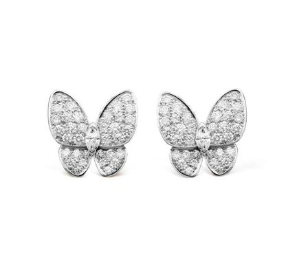 [Gaonasi]BUTTERFLY ALL DIAMOND EARRINGS