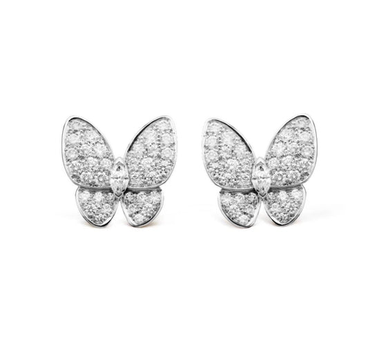 [Gaonasi]BUTTERFLY ALL DIAMOND EARRINGS