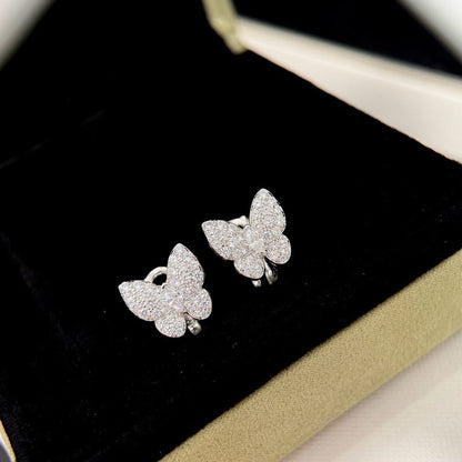 [Gaonasi]BUTTERFLY ALL DIAMOND EARRINGS