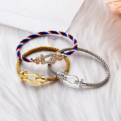 [Gaonasi]FORCE LARGE HORSESHOE NO DIAMOND BRACELET GOLD