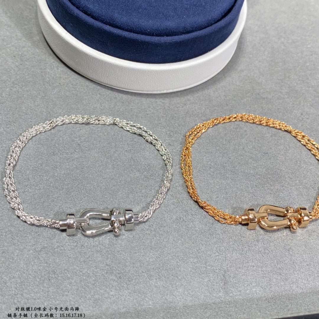 [Gaonasi]FORCE SMALL HORSESHOE  DIAMOND CHAIN ROPE BRACELET