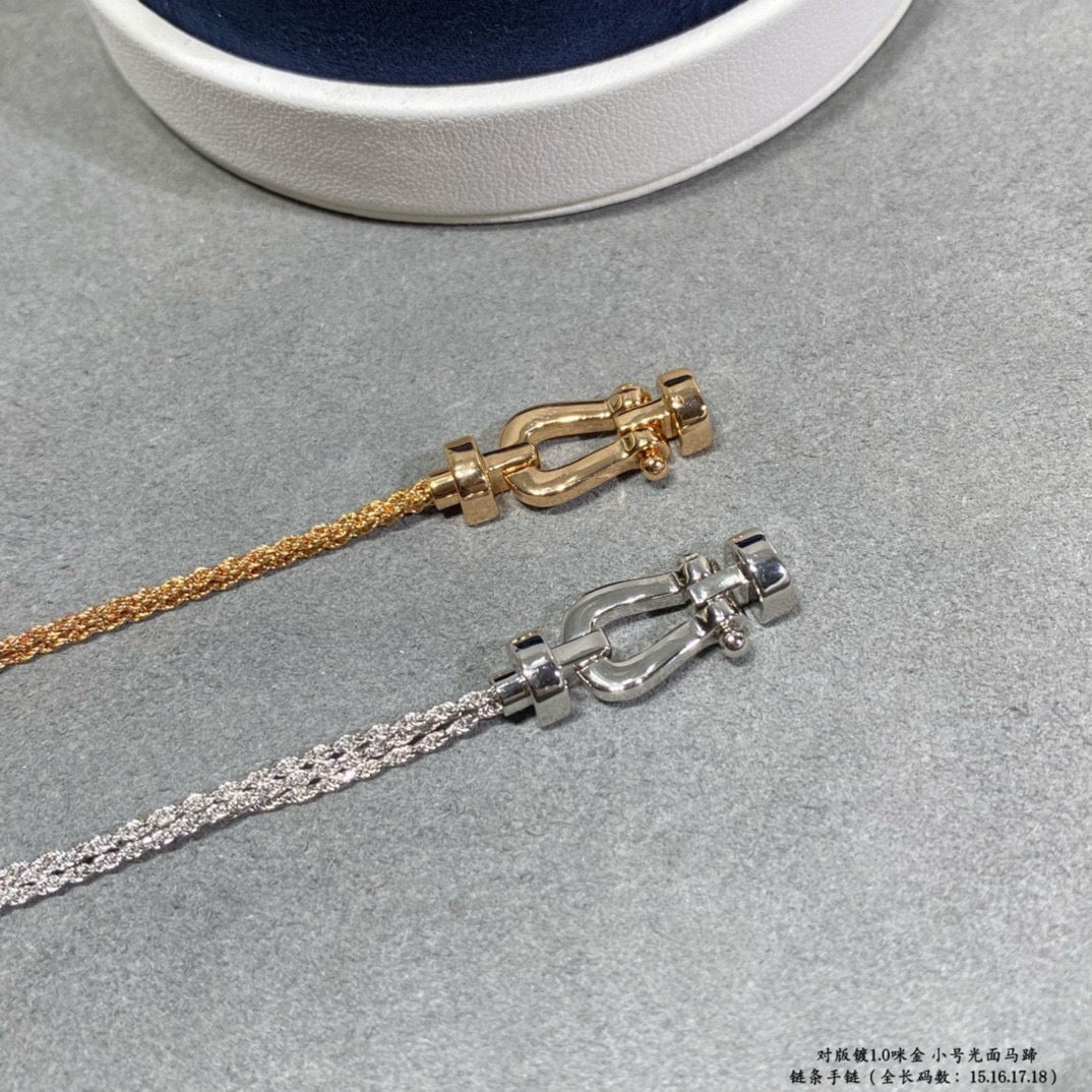 [Gaonasi]FORCE SMALL HORSESHOE  DIAMOND CHAIN ROPE BRACELET