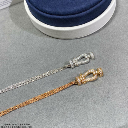 [Gaonasi]FORCE SMALL HORSESHOE  DIAMOND CHAIN ROPE BRACELET
