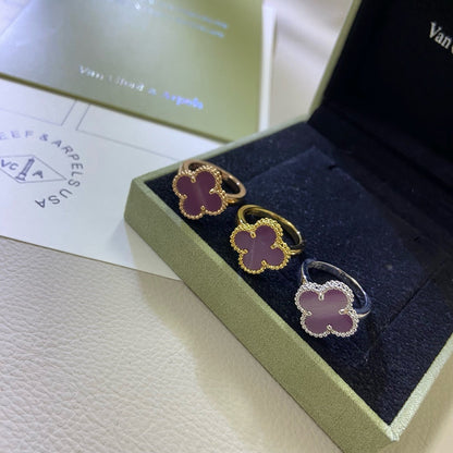 [Gaonasi]CLOVER  PURPLE VIOLET RING